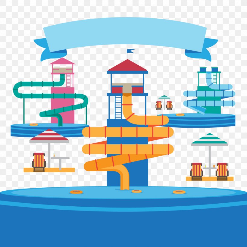 Water Park Euclidean Vector Illustration, PNG, 1500x1501px, Water Park, Amusement Park, Diagram, Flat Design, Park Download Free