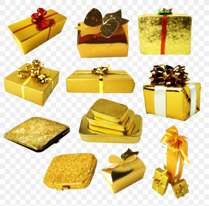 Yellow Present Junk Food Cuisine Food, PNG, 839x824px, Yellow, Cuisine, Food, Gift Wrapping, Junk Food Download Free