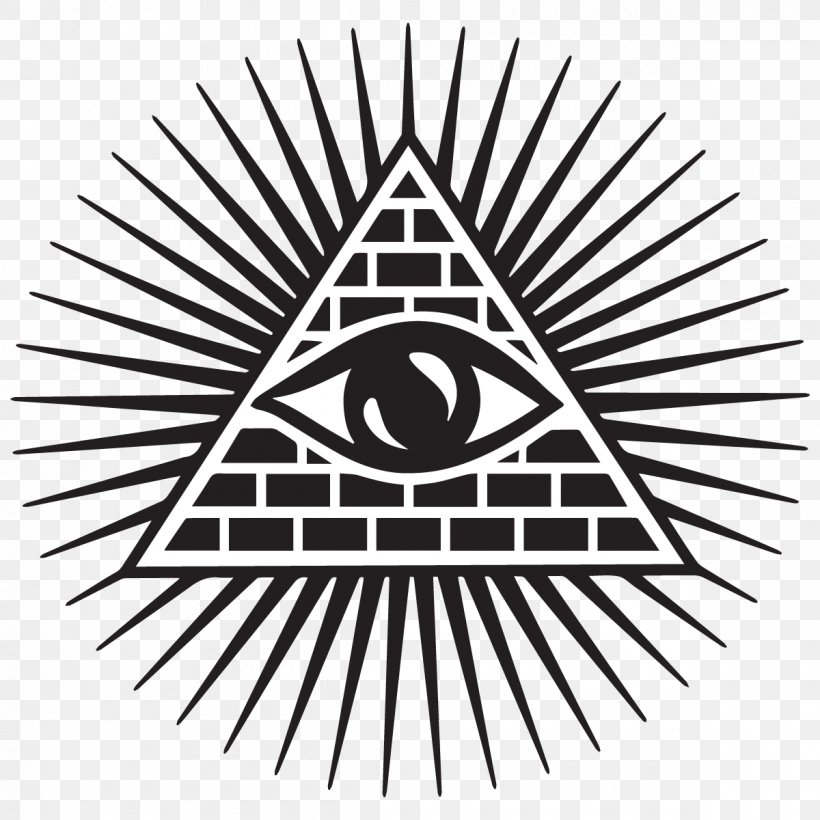Eye Of Providence Illuminati Symbol Royalty-free, PNG, 1200x1200px, Eye Of Providence, Area, Art, Black And White, Brand Download Free