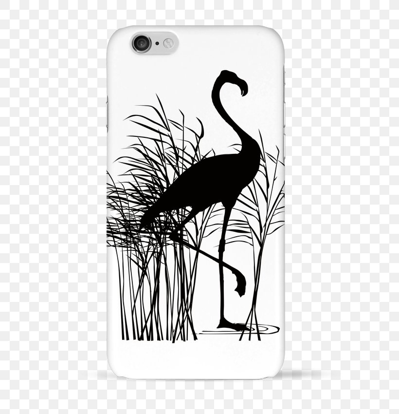 IPhone 6 Greater Flamingo Beak IPhone 7 Textile, PNG, 690x850px, Iphone 6, Beak, Bird, Black And White, Embroidery Download Free