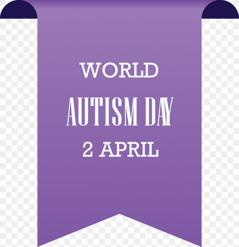 Autism Day World Autism Awareness Day Autism Awareness Day, PNG, 2899x3000px, Autism Day, Autism Awareness Day, Banner, Material Property, Purple Download Free