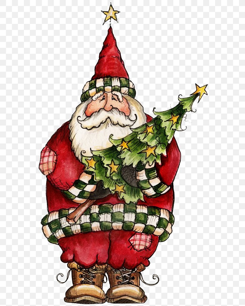 Santa Claus Christmas Full-Color Holiday Vignettes Clip Art, PNG, 588x1024px, Santa Claus, Christmas, Christmas Card, Christmas Decoration, Christmas Elf Download Free