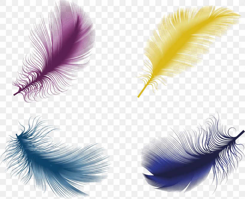 floating feathers clip art