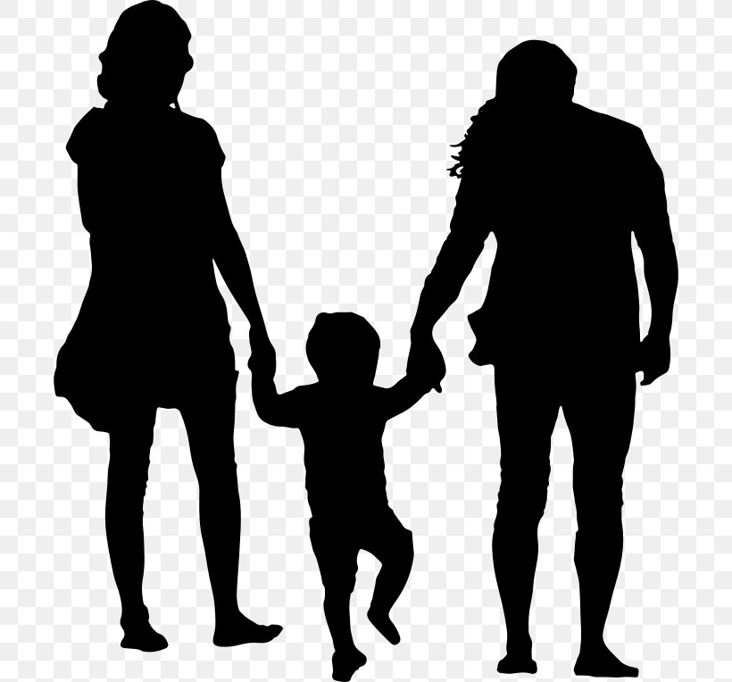 Family Silhouette Father, PNG, 700x764px, Family, Aggression, Black And White, Child, Daughter Download Free