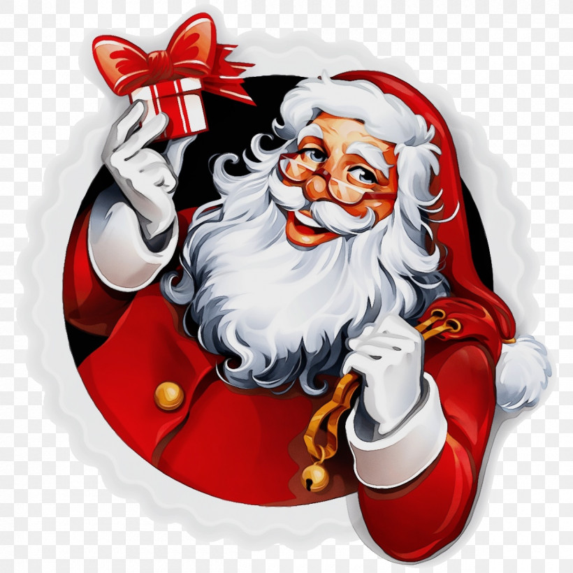 Santa Claus, PNG, 1200x1200px, Watercolor, Cartoon, Christmas, Paint, Santa Claus Download Free