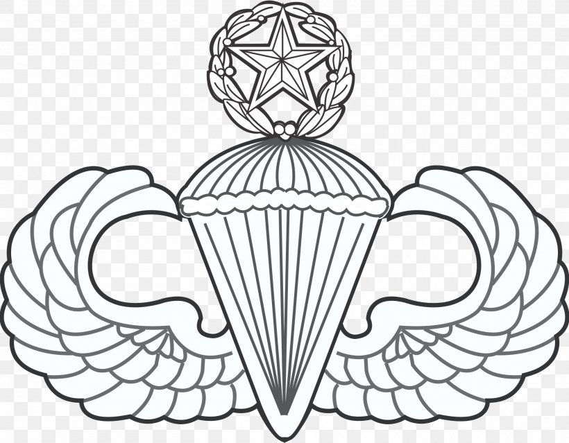 Military Freefall Parachutist Badge Paratrooper United States Army Airborne School Airborne Forces, PNG, 2000x1559px, Parachutist Badge, Air Force, Airborne Forces, Badge, Blackandwhite Download Free