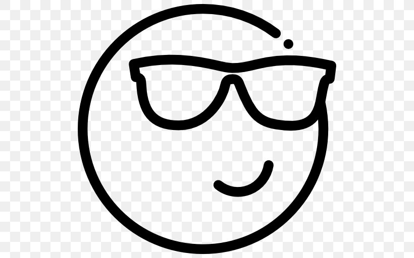 Glasses Smiley Line Clip Art, PNG, 512x512px, Glasses, Area, Black And White, Eyewear, Face Download Free