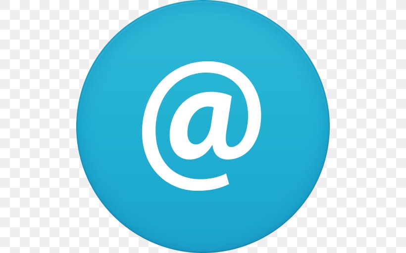 Blue Trademark Text Symbol, PNG, 512x512px, Symbol, Aqua, At Sign, Azure, Blog Download Free