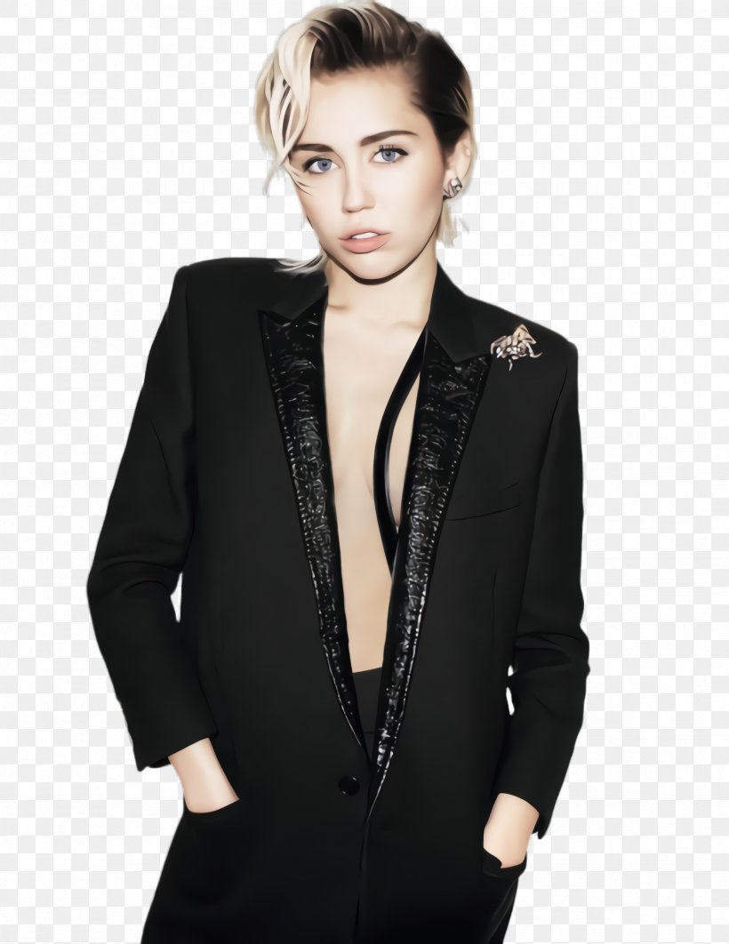 Music Cartoon, PNG, 1756x2276px, Miley Cyrus, Black, Blazer, Celebrity, Clothing Download Free