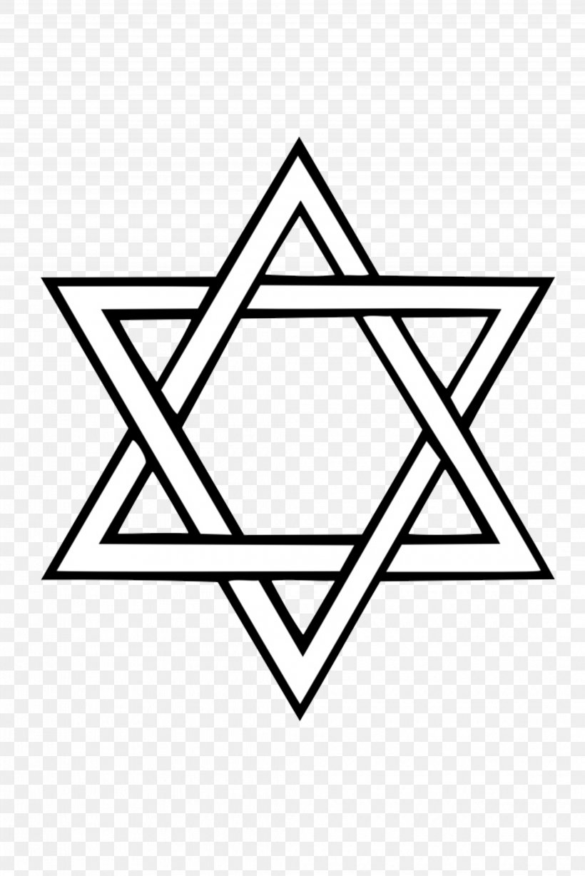 Star Of David Judaism Jewish Symbolism Flag Of Israel, PNG, 4134x6191px, Star Of David, Area, Black, Black And White, Chai Download Free