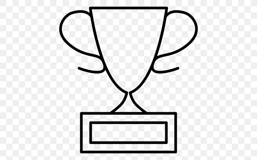 Trophy Line Art Clip Art, PNG, 512x512px, Trophy, Area, Award, Black And White, Drawing Download Free