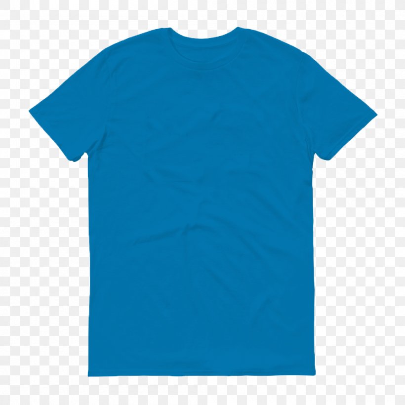 T-shirt Sleeve Crew Neck Neckline, PNG, 1000x1000px, Tshirt, Active Shirt, Aqua, Azure, Blue Download Free