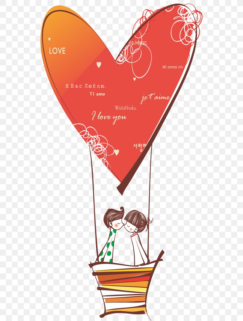 Balloon Love Illustration, PNG, 548x1080px, Watercolor, Cartoon, Flower, Frame, Heart Download Free