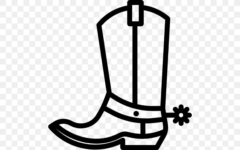 Cowboy Boot, PNG, 512x512px, Cowboy Boot, Black And White, Boot, Cowboy, Cowboy Hat Download Free