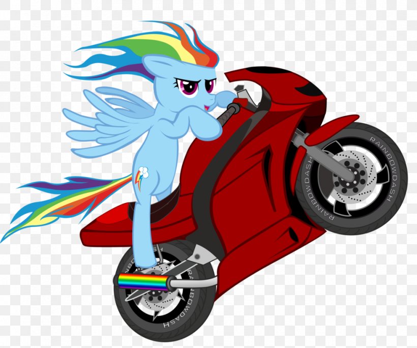 Rainbow Dash Wheelie Motorcycle DeviantArt, PNG, 978x816px, Rainbow Dash, Animated Cartoon, Automotive Design, Cartoon, Comics Download Free