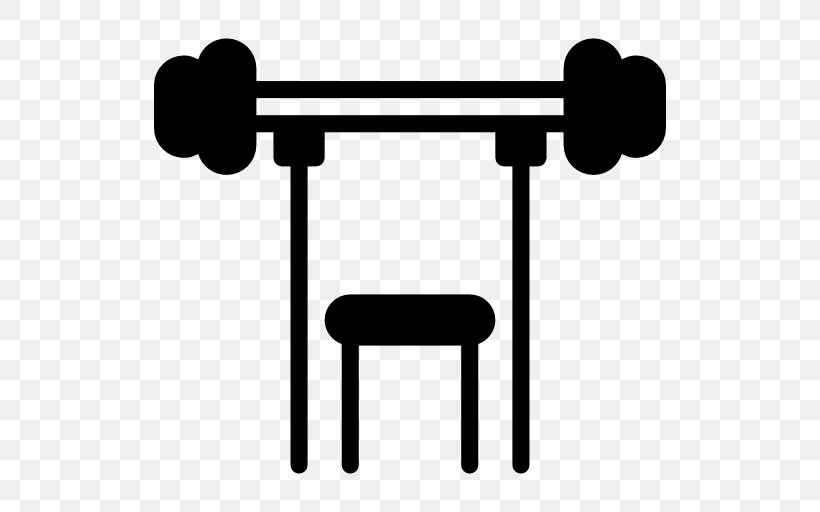 Bench Press Fitness Centre Clip Art, PNG, 512x512px, Bench Press, Area, Bench, Black And White, Dumbbell Download Free