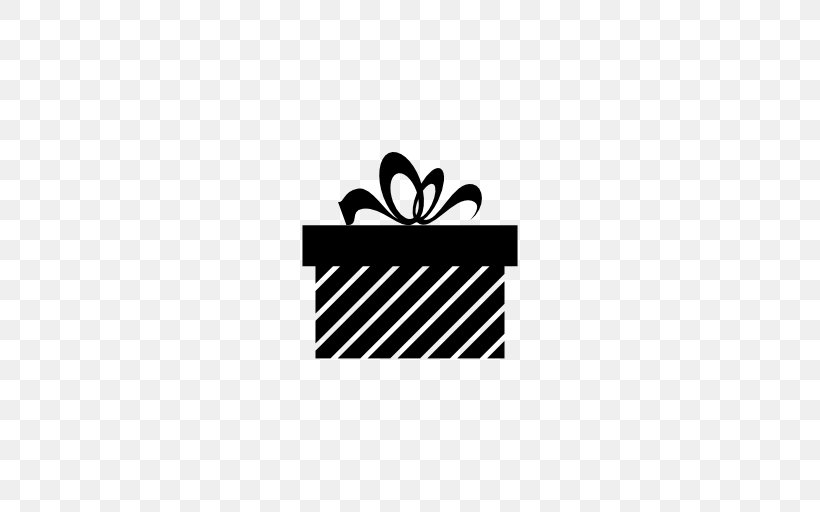 Gift Box Christmas Ribbon, PNG, 512x512px, Gift, Black, Black And White, Box, Brand Download Free