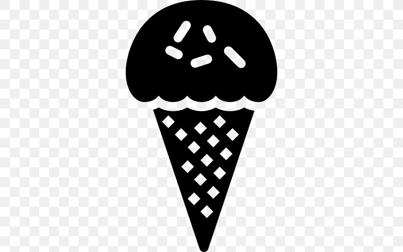 Ice Cream Cones Ice Cream Cake, PNG, 512x512px, Ice Cream, Black And White, Cake, Dessert, Food Download Free