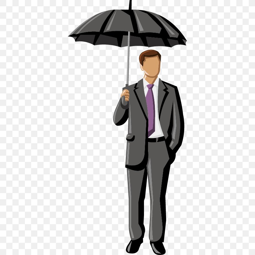 Umbrella Illustration, PNG, 384x819px, Umbrella, Business, Cartoon, Fashion Accessory, Gentleman Download Free