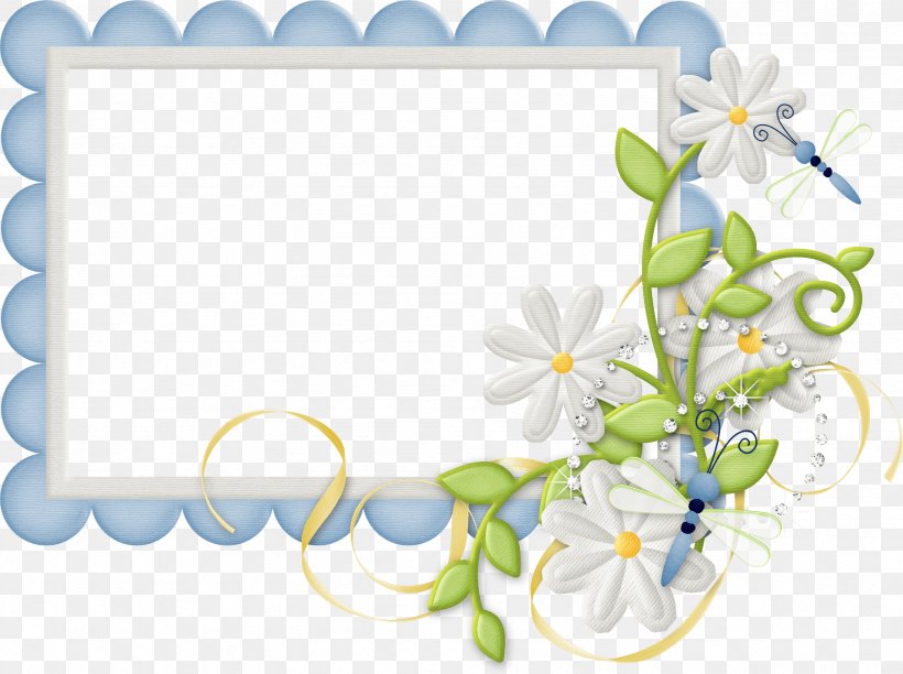 Picture Frames Decorative Arts, PNG, 3391x2531px, Picture Frames, Blossom, Blue, Border, Branch Download Free