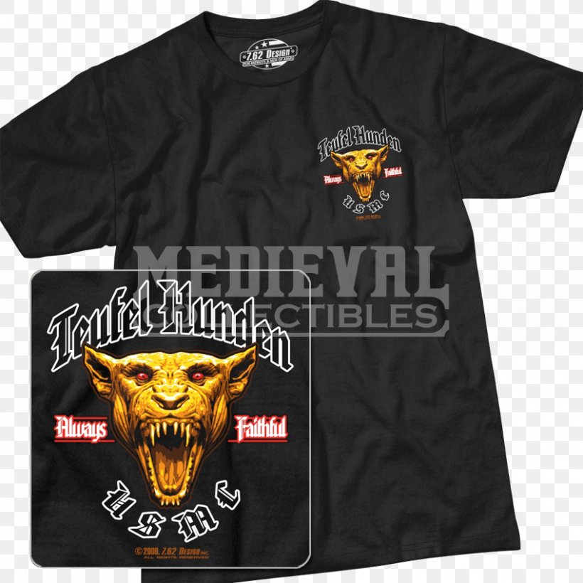 T-shirt Devil Dog United States Marine Corps 恶魔猎人5, PNG, 850x850px, Tshirt, Active Shirt, Black, Brand, Devil Download Free