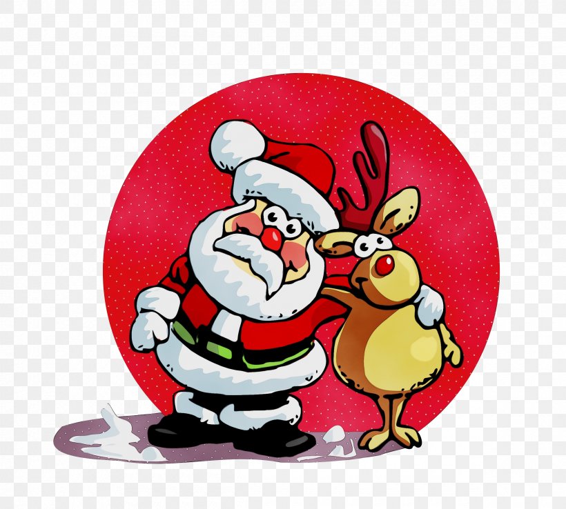 Santa Claus, PNG, 2400x2160px, Watercolor, Animated Cartoon, Cartoon, Christmas, Christmas Eve Download Free