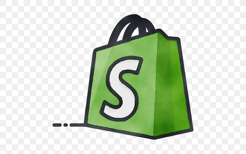 Shopify Logo, PNG, 512x512px, Watercolor, Business, Ecommerce, Green, Logo Download Free