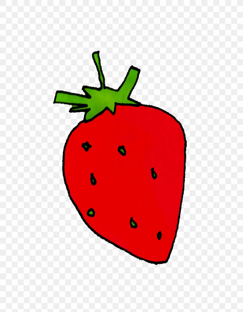 Strawberry, PNG, 1200x1538px, Cartoon Fruit, Kawaii Fruit, Lady Bird, Paint, Point Download Free