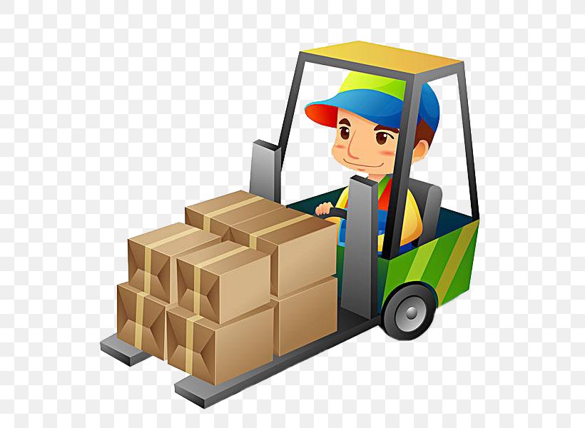 Cartoon Forklift Illustration, PNG, 600x600px, Cartoon, Forklift, Gratis, Package Delivery, Pen Download Free