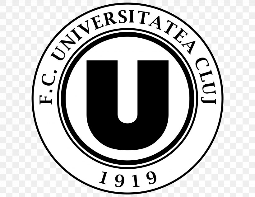 FC Universitatea Cluj U-Banca Transilvania Cluj-Napoca Football Logo Liga II, PNG, 3300x2550px, Fc Universitatea Cluj, Area, Black, Black And White, Brand Download Free