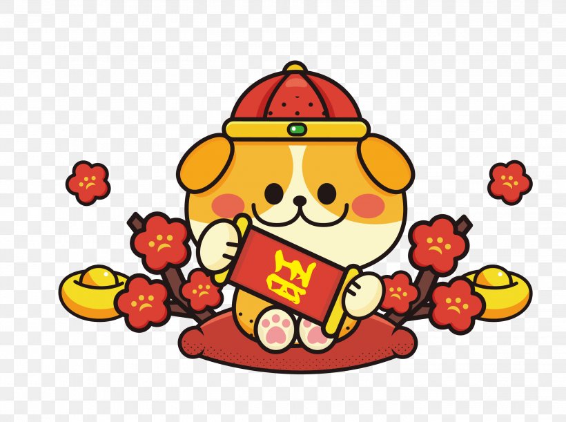 Vector Graphics Image Illustration Cartoon, PNG, 2831x2112px, Cartoon, Art, Chinese New Year, Cuteness, Dog Download Free