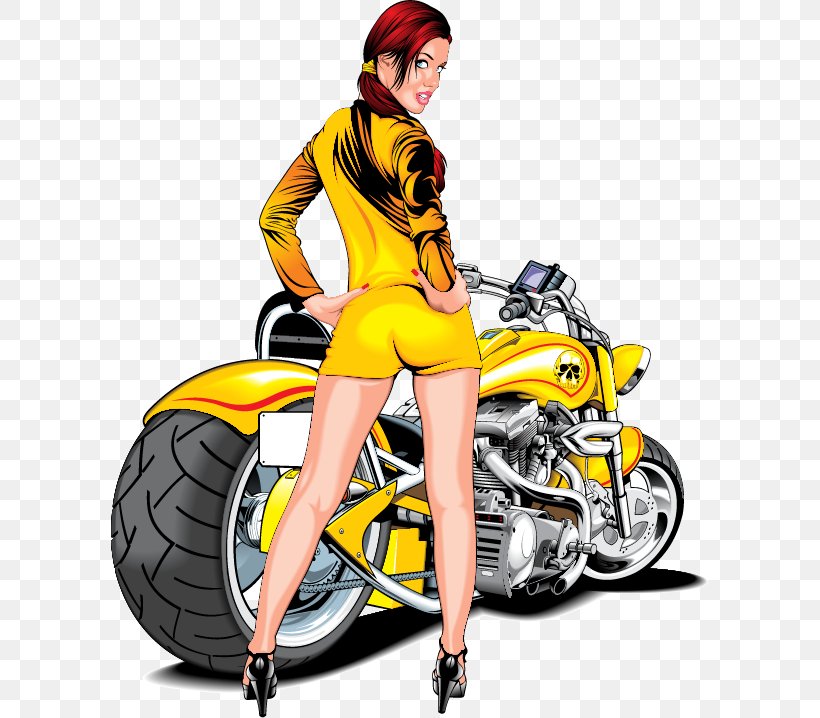 Motorcycle Woman Clip Art, PNG, 598x718px, Watercolor, Cartoon, Flower, Frame, Heart Download Free
