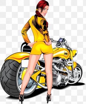 free woman on motorcycle clipart and graphics