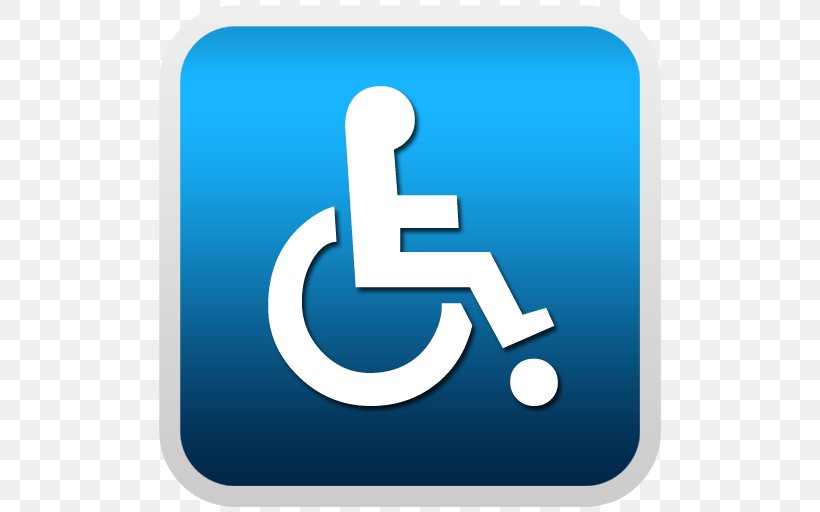 Disabled Parking Permit Disability Car Park Placard Sticker, PNG, 512x512px, Disabled Parking Permit, Blue, Brand, Car Park, Disability Download Free
