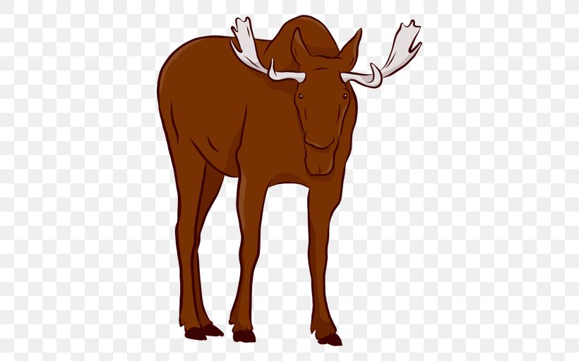 Reindeer Cartoon, PNG, 512x512px, Moose, Bovine, Bull, Cartoon, Cattle Download Free