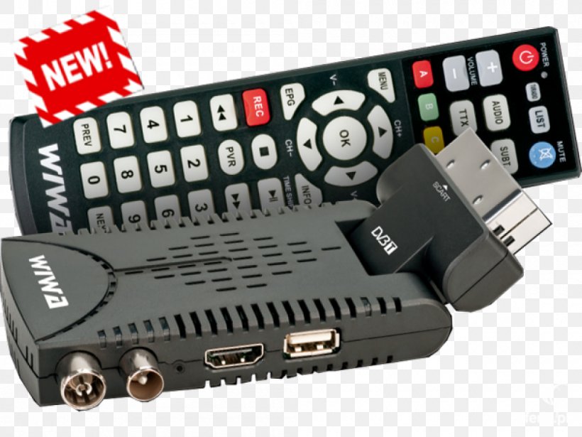 Set-top Box DVB-T Tuner Digital Television Binary Decoder, PNG, 1000x750px, Settop Box, Binary Decoder, Cable, Digital Television, Digital Video Broadcasting Download Free