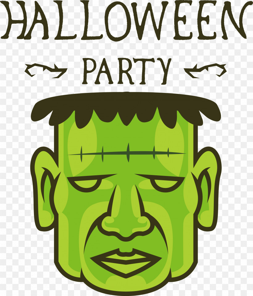 Halloween Party, PNG, 2564x3000px, Halloween Party, Behavior, Cartoon, Geometry, Green Download Free