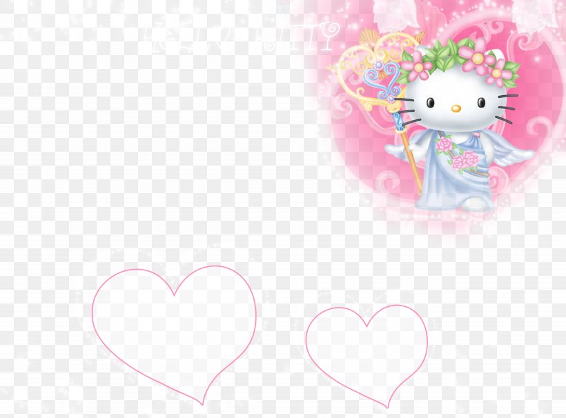 Hello Kitty Heart Illustration, PNG, 5000x3700px, Watercolor, Cartoon, Flower, Frame, Heart Download Free