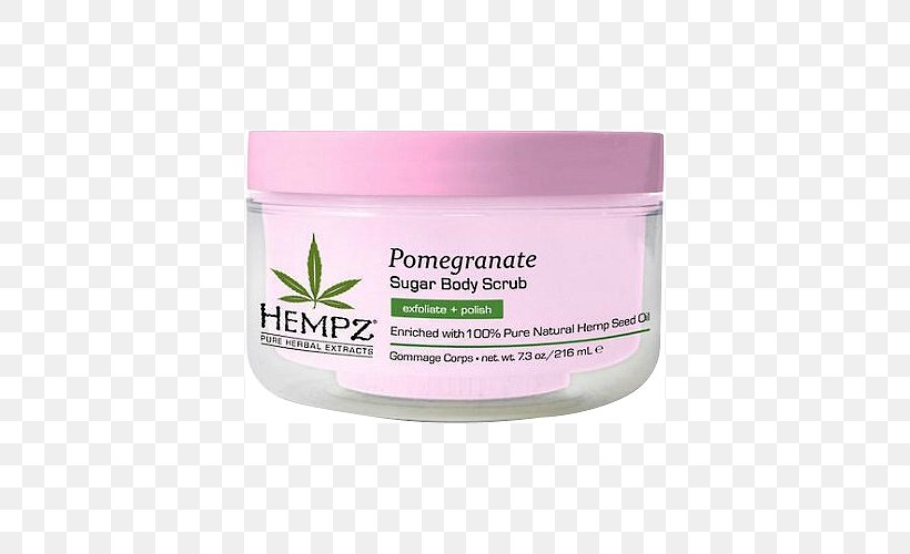 Lotion Cream Hempz Original Herbal Body Moisturizer Sugar Pomegranate, PNG, 500x500px, Lotion, Cosmetics, Cream, Exfoliation, Herb Download Free