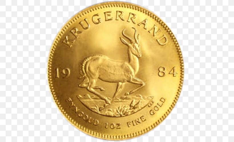Krugerrand Gold Coin South Africa, PNG, 500x500px, Krugerrand, Bitcoin, Bullion, Bullion Coin, Coin Download Free