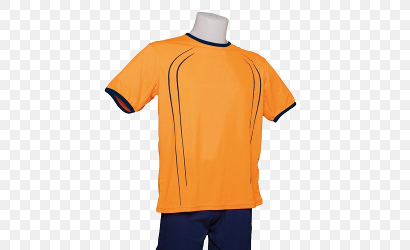 T-shirt Shoulder Sleeve Outerwear, PNG, 500x500px, Tshirt, Active Shirt, Jersey, Neck, Orange Download Free