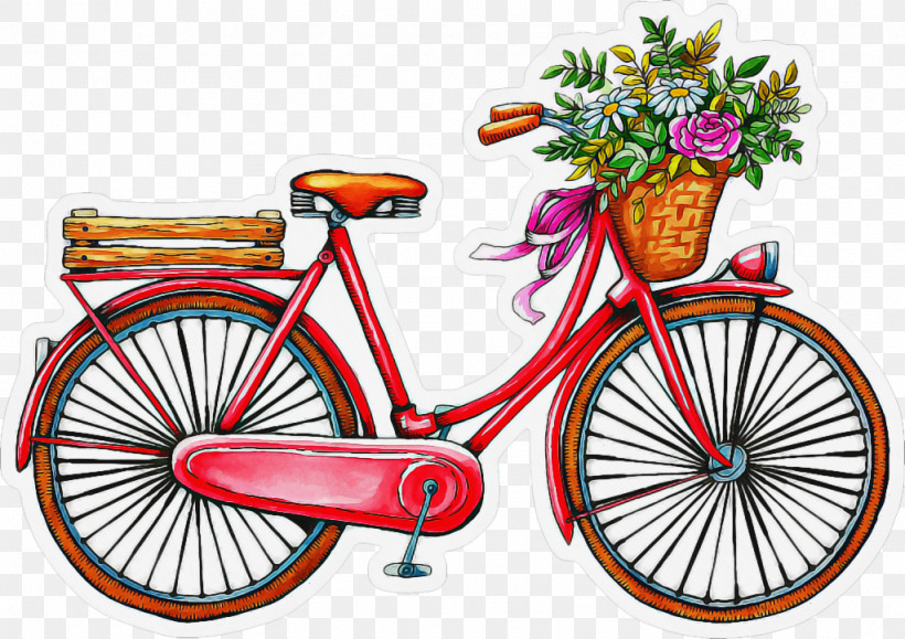 Bicycle Painting Art Bike Bicycle Basket Watercolor Painting, PNG, 1024x724px, Bicycle, Art Bike, Bicycle Basket, Bicycle Bell, Bicycle Frame Download Free