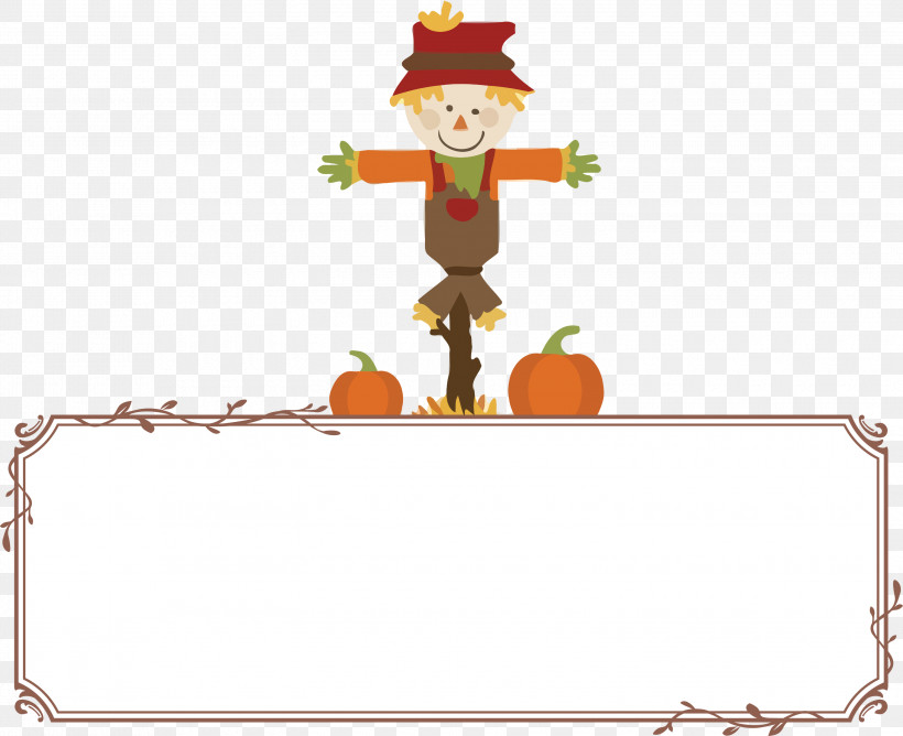Cute Thanksgiving Banner Thanksgiving Banner, PNG, 3000x2447px, Thanksgiving Banner, Cartoon, Drawing, Scarecrow, Silhouette Download Free