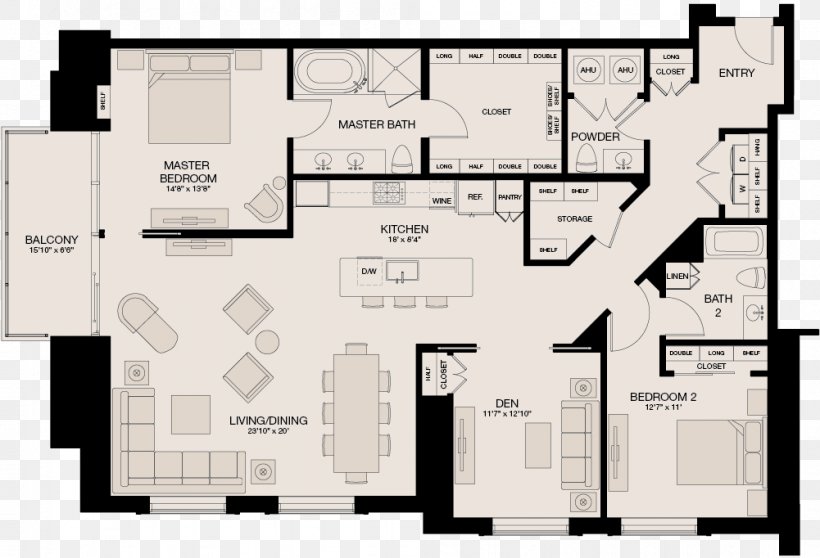 Market Square Tower Apartment Architecture Floor Plan, PNG, 1001x682px, Apartment, Architecture, Area, Bedroom, Elevation Download Free