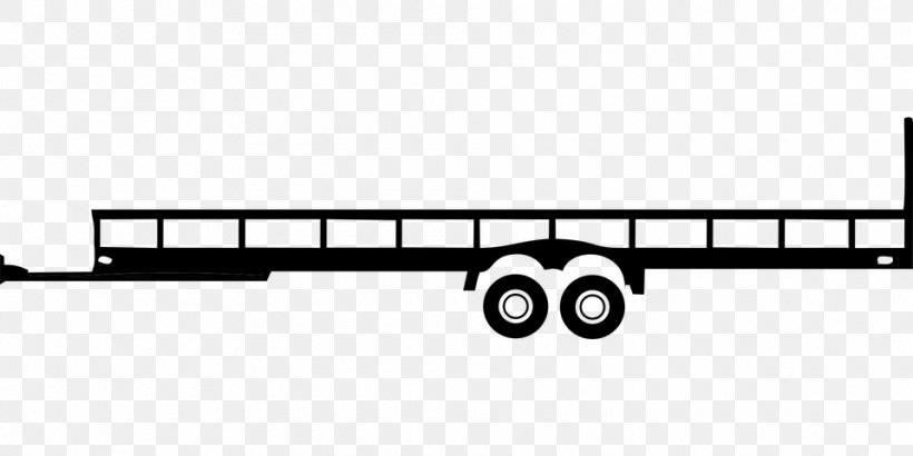Trailer Drawing Clip Art, PNG, 960x480px, Trailer, Automotive Exterior, Black And White, Cartoon, Drawing Download Free