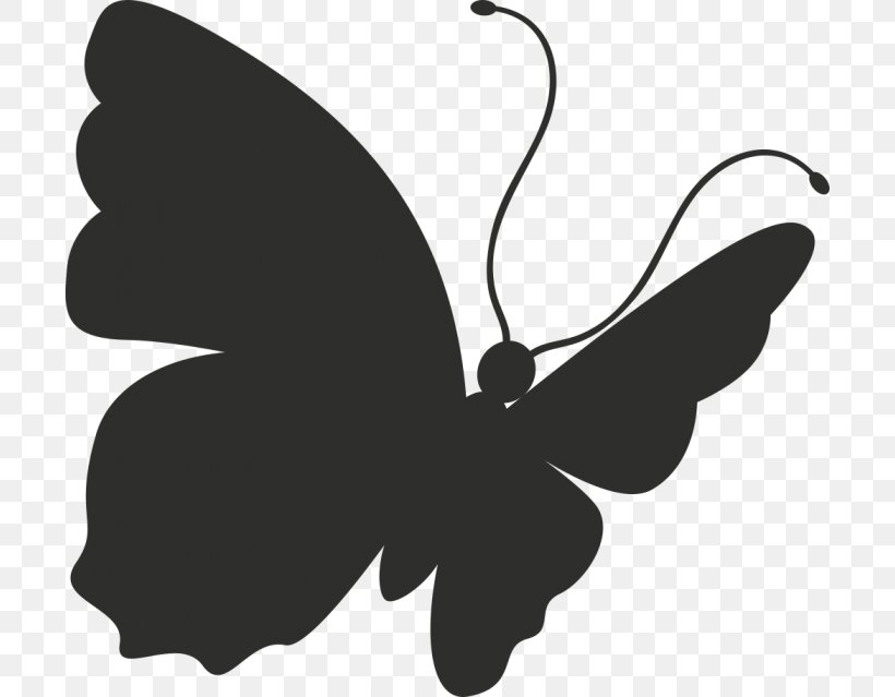Brush-footed Butterflies Clip Art Butterfly Black Silhouette, PNG, 700x639px, Brushfooted Butterflies, Arthropod, Artwork, Black, Black And White Download Free