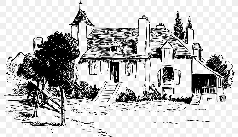 Homes Of Our Forefathers In Boston, Old England, And Boston, New England House Clip Art, PNG, 797x472px, 2d Computer Graphics, 3d Computer Graphics, House, Almshouse, Black And White Download Free