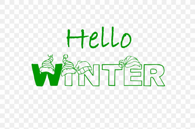 Hello Winter., PNG, 3000x2000px, Logo, Area, Brand, Grass, Green Download Free