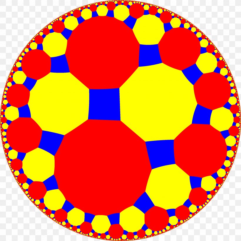 Tessellation Circle Regular Polygon Hyperbolic Geometry Uniform Tilings In Hyperbolic Plane, PNG, 2520x2520px, Tessellation, Area, Ball, Dodecagon, Geometry Download Free
