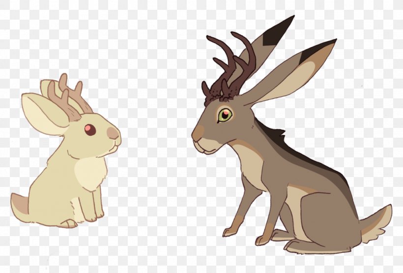Domestic Rabbit Hare Deer Cartoon, PNG, 1024x694px, Domestic Rabbit, Animal Figure, Cartoon, Deer, Fauna Download Free